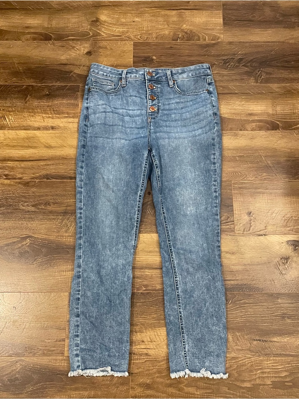 Lauren Conrad High-Rise Blue Women’s Button-Fly Jeans Size 12